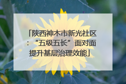 陕西神木市新光社区：“五级五长”面对面 提升基层治理效能